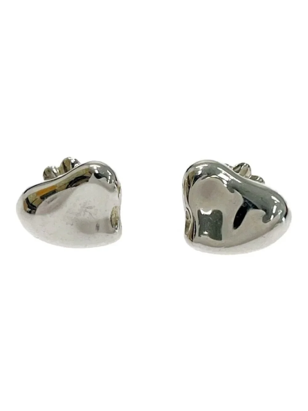 Tiffany & Co Silver Full Heart Earrings